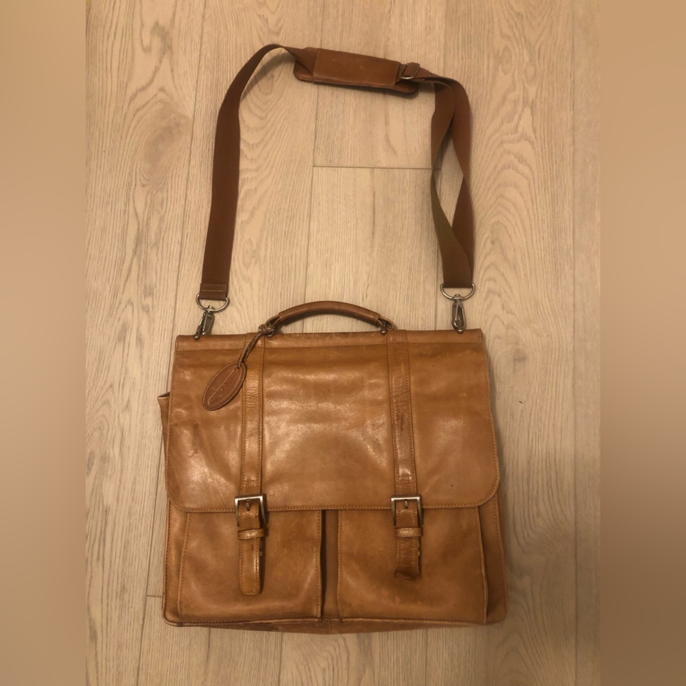 Wilson’s Leather brown Laptop Messenger Bag and Briefcase Unisex - Picture 1 of 16